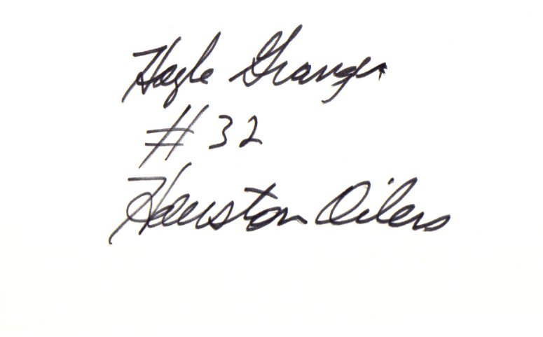 Hoyle Granger - Houston Oilers