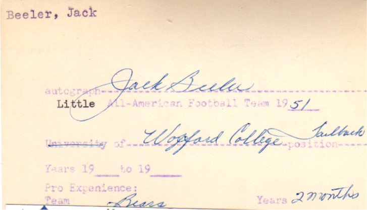 Jack Beeler - Wofford Terriers