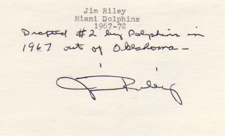 Jim Riley - Miami Dolphins