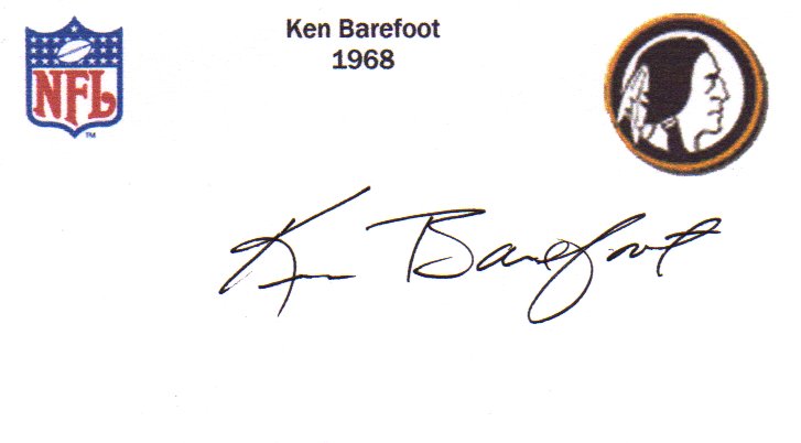 Ken Barefoot - Washington Redskins