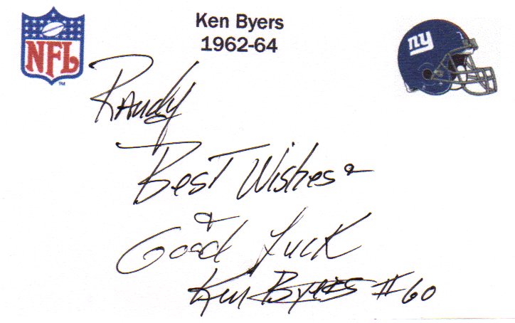 Ken Byers - New York Giants