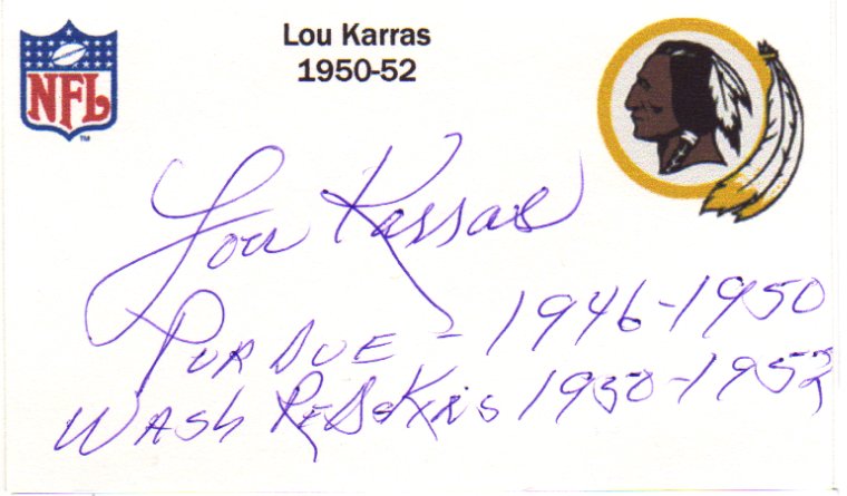 Lou Karras - Washington Redskins