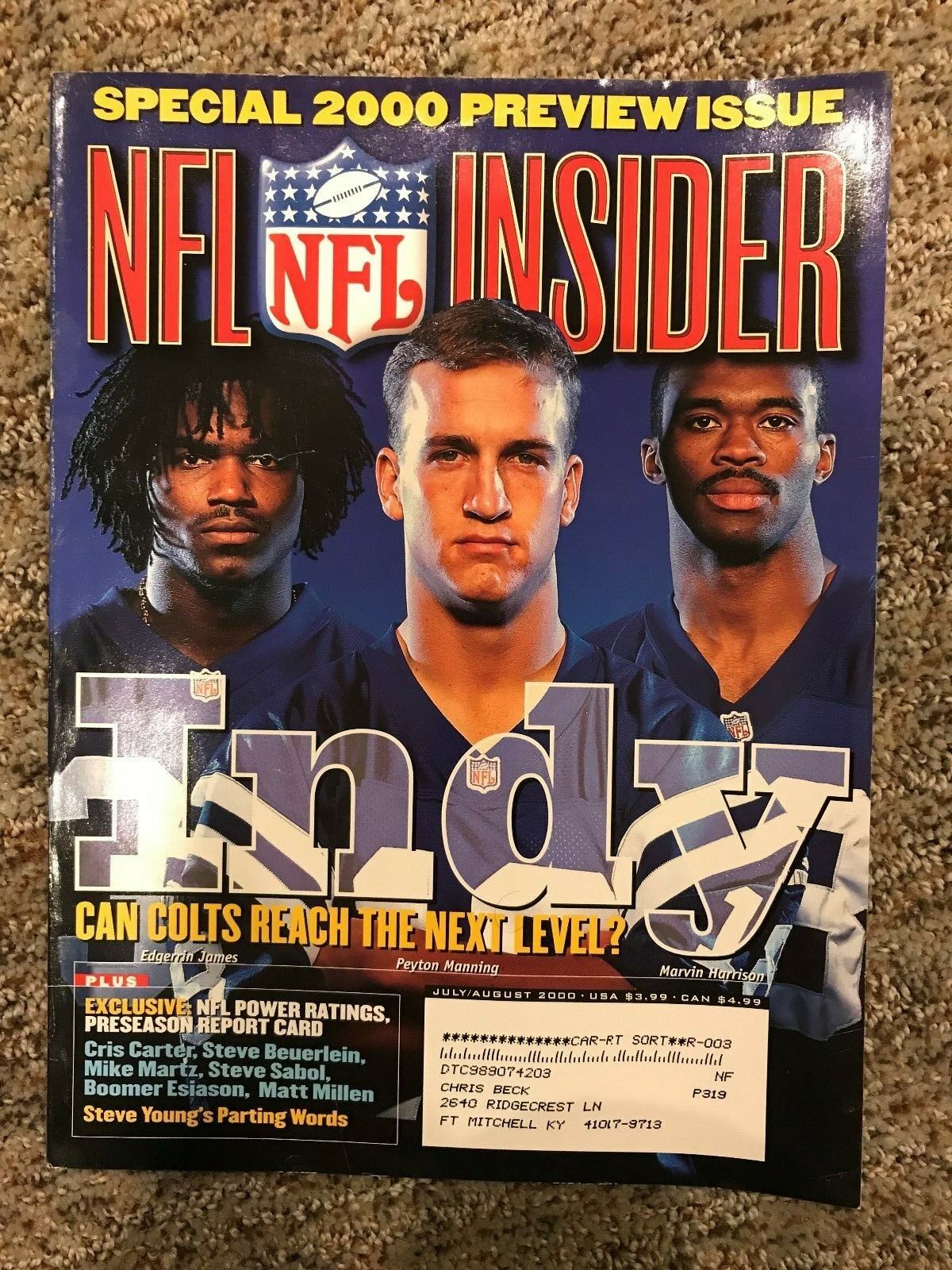 Jul/Aug 2000 - Peyton Manning