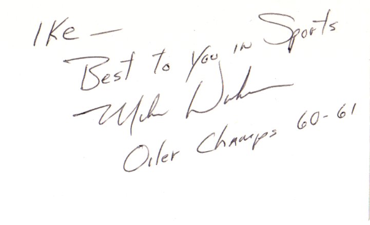 Mike Dukes - Houston Oilers