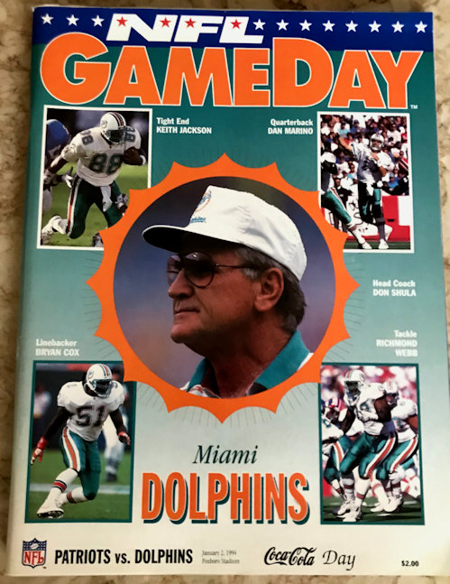 Patriots vs Dolphins - 1/2/94