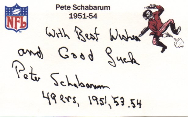 Pete Schabarum - San Francisco 49ers