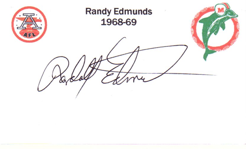 Randy Edmunds - Miami Dolphins