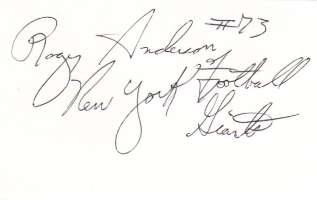 Roger Anderson - New York Giants