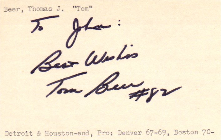 Tom Beer - Denver Broncos