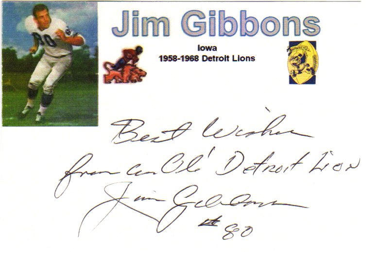 Jim Gibbons - Detroit Lions