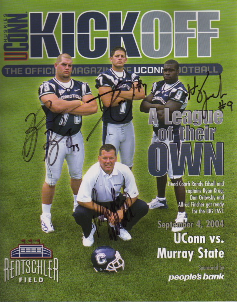 Randy Edsall and Captains - UCONN Huskies