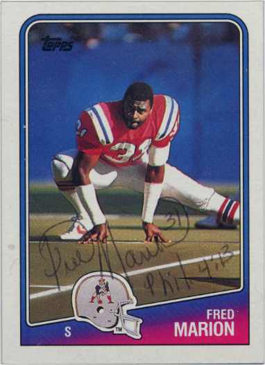 Fred Marion - New England Patriots