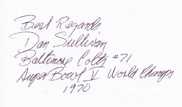 Dan Sullivan - Baltimore Colts