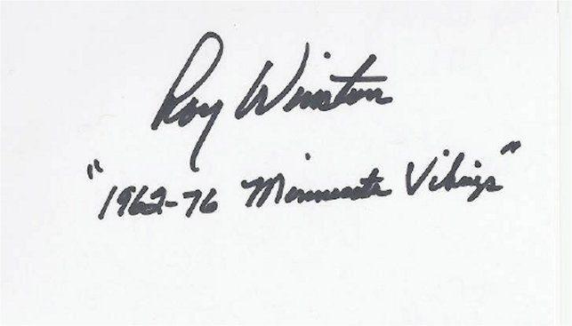 Roy Winston - Minnesota Vikings
