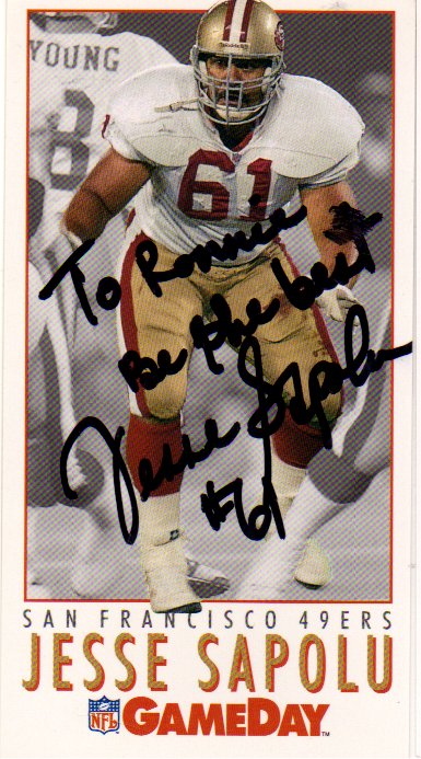 Jesse Sapolu - San Francisco 49ers