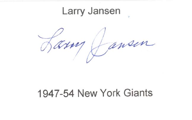 Larry Jansen - MLB New York Giants