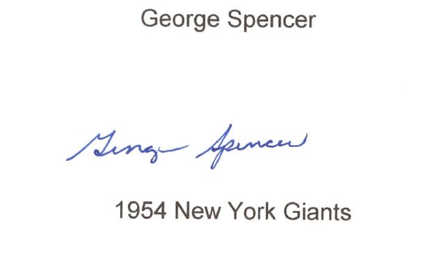 George Spencer - MLB New York Giants