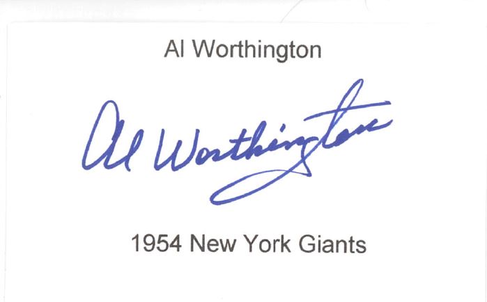 Al Worthington - MLB New York Giants