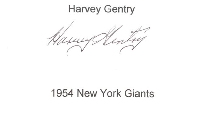 Harvey Gentry - MLB New York Giants
