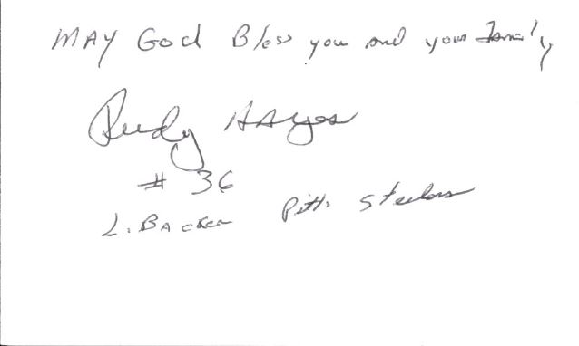 Rudy Hayes - Pittsburgh Steelers