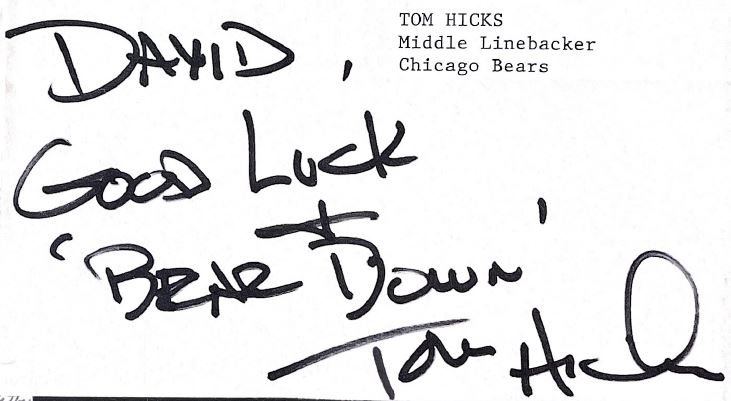 Tom Hicks - Chicago Bears