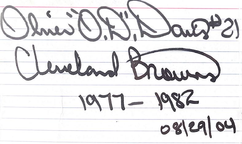 Oliver Davis - Cleveland Browns