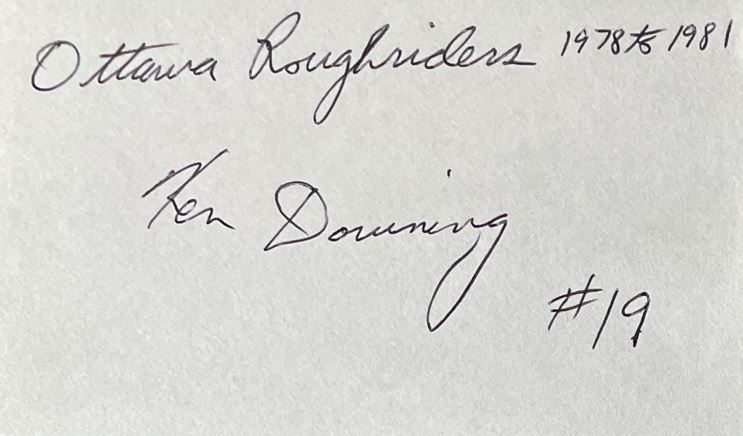 Ken Downing - Ottawa Rough Riders