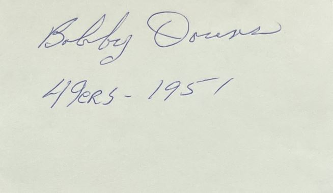 Bob Downs - San Francisco 49ers