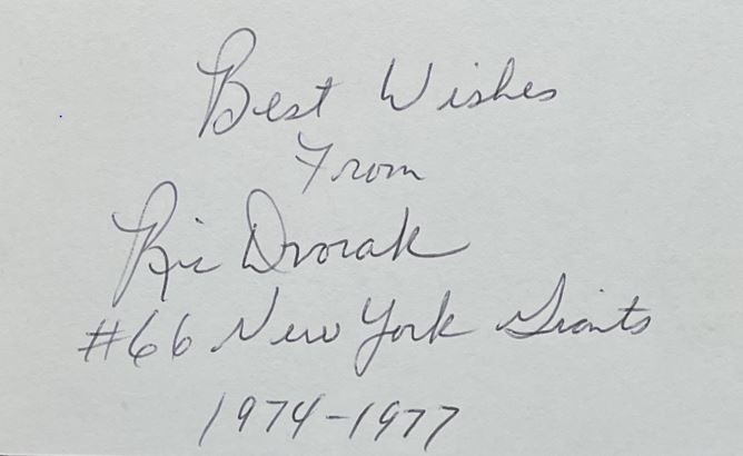 Rick Dvorak - New York Giants