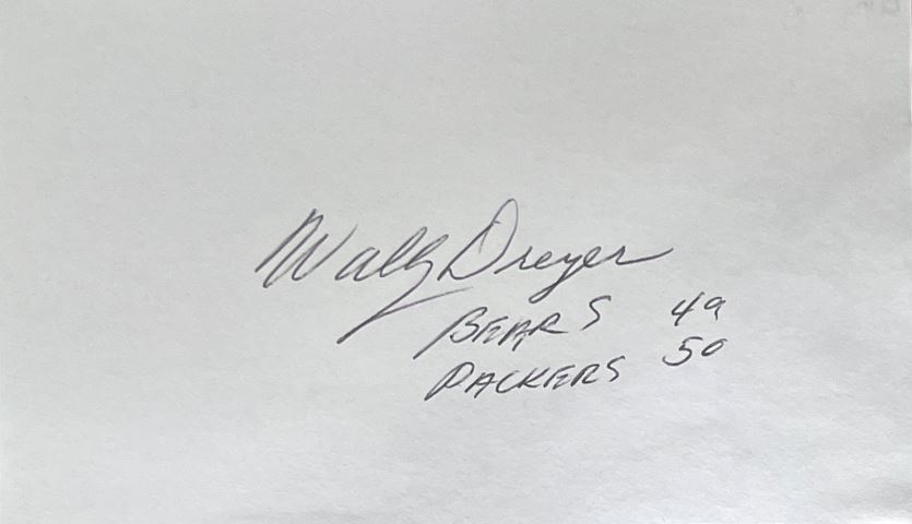 Wally Dreyer - Chicago Bears