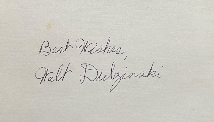 Walt Dubzinski - New York Giants