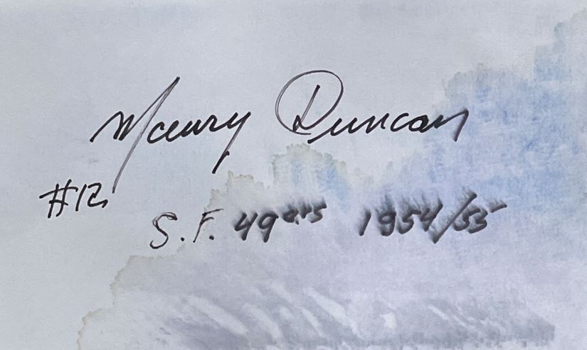 Maury Duncan - San Francisco 49ers