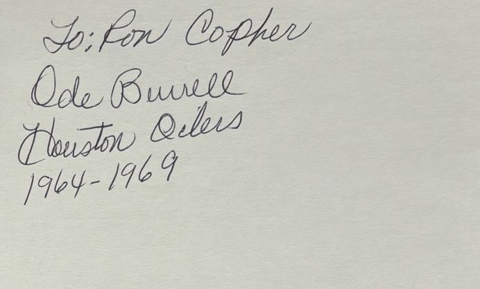 Ode Burrell - Houston Oilers