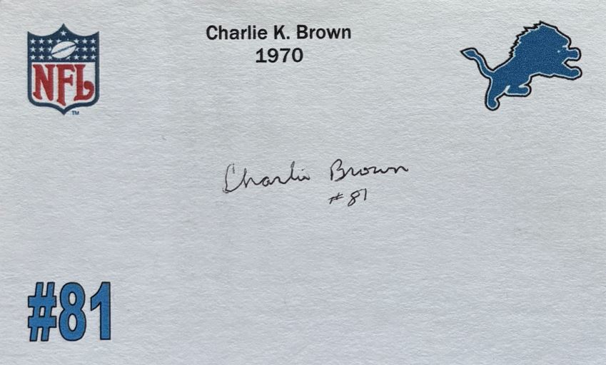 Charlie Brown - Detroit Lions