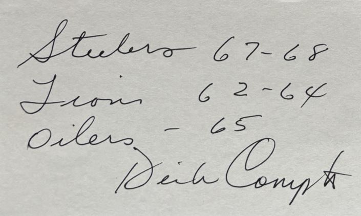 Dick Compton - Detroit Lions