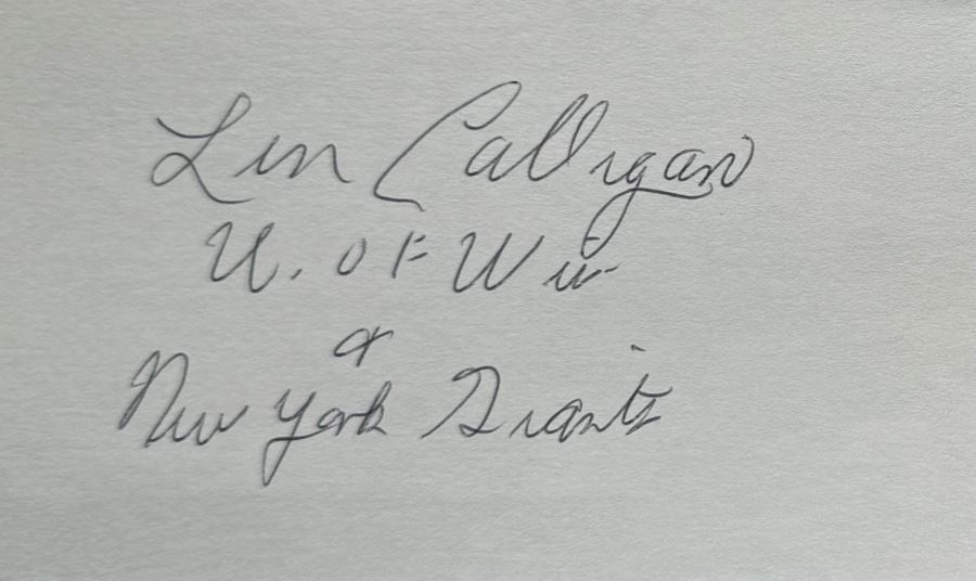 Len Calligaro - New York Giants