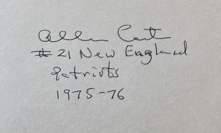 Allen Carter - New England Patriots