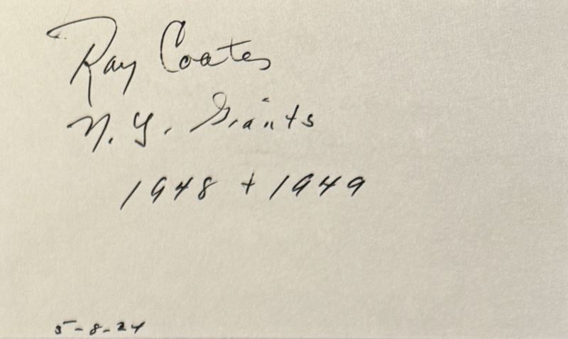 Ray Coates - New York Giants