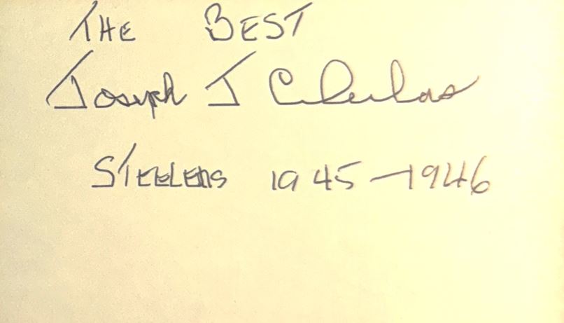 Joe Cibulas - Pittsburgh Steelers