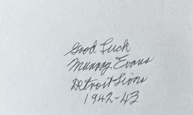 Murray Evans - Detroit Lions