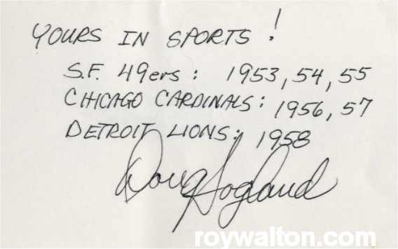 Doug Hogland - San Francisco 49ers