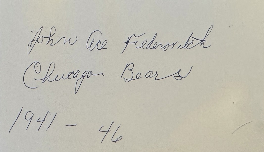 John Federovitch - Chicago Bears