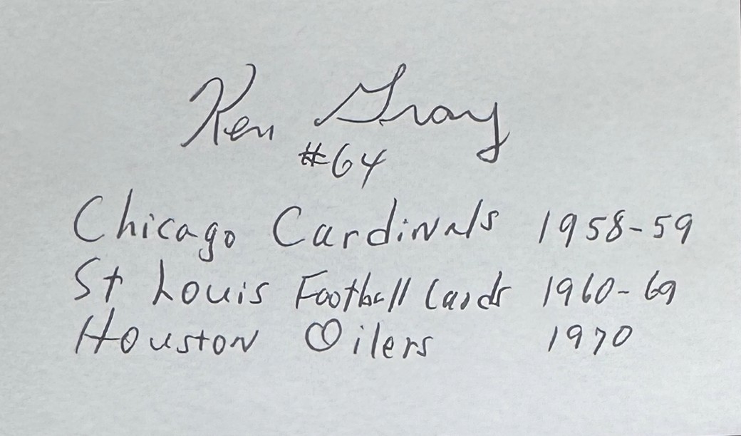 Ken Gray - Chicago Cardinals