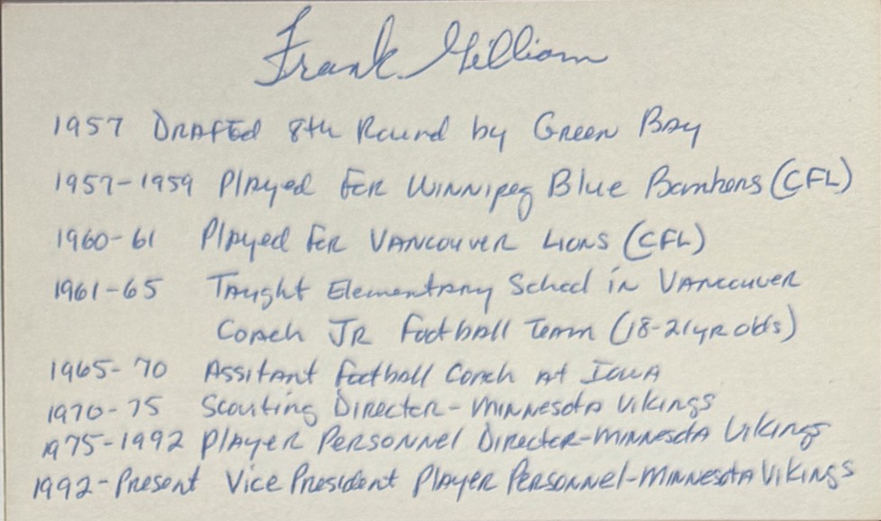 Frank Gilliam - Winnepag Blue Bombers