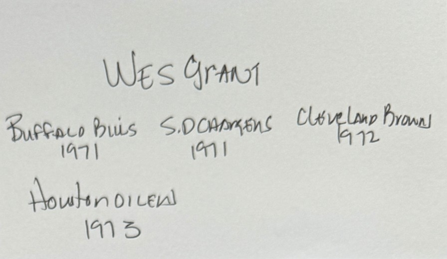 Wes Grant - Buffalo Bills