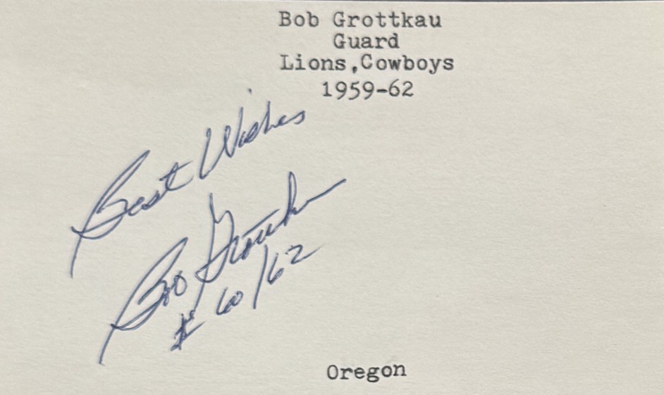 Bob Grottkau - Detroit Lions