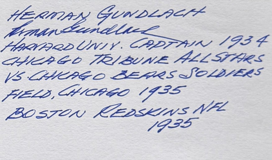 Herman Gundlach - Boston Redskins