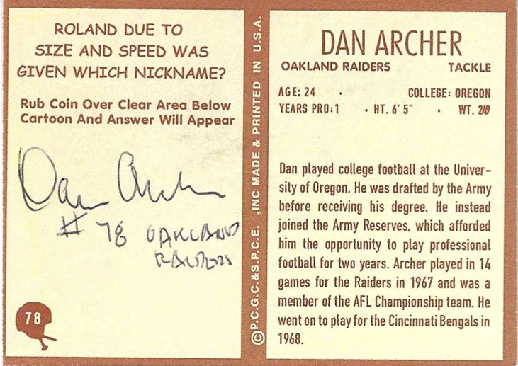 Dan Archer - Cincinnati Bengals