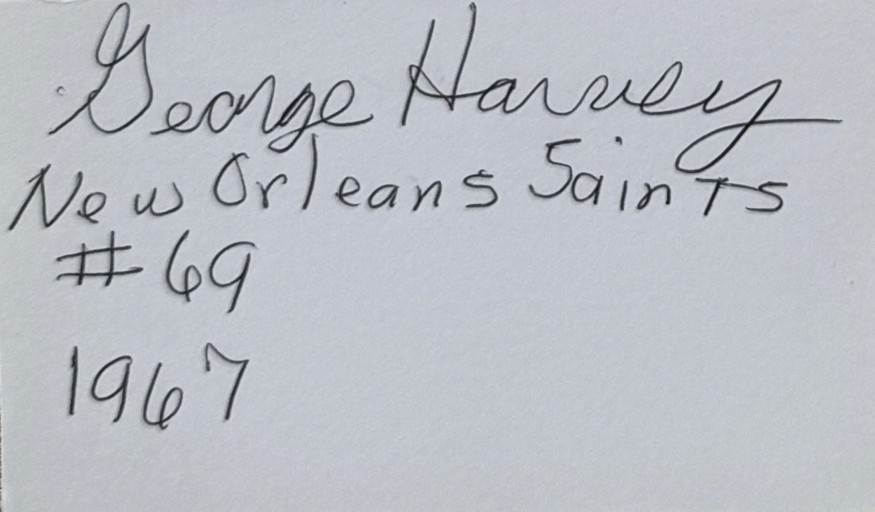 George Harvey - New Orleans Saints