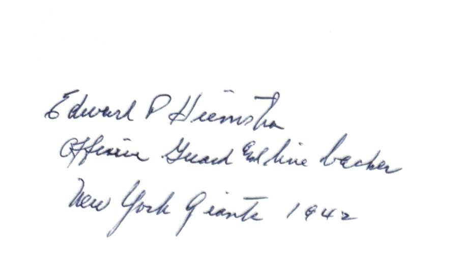 Ed Hiemstra - New York Giants